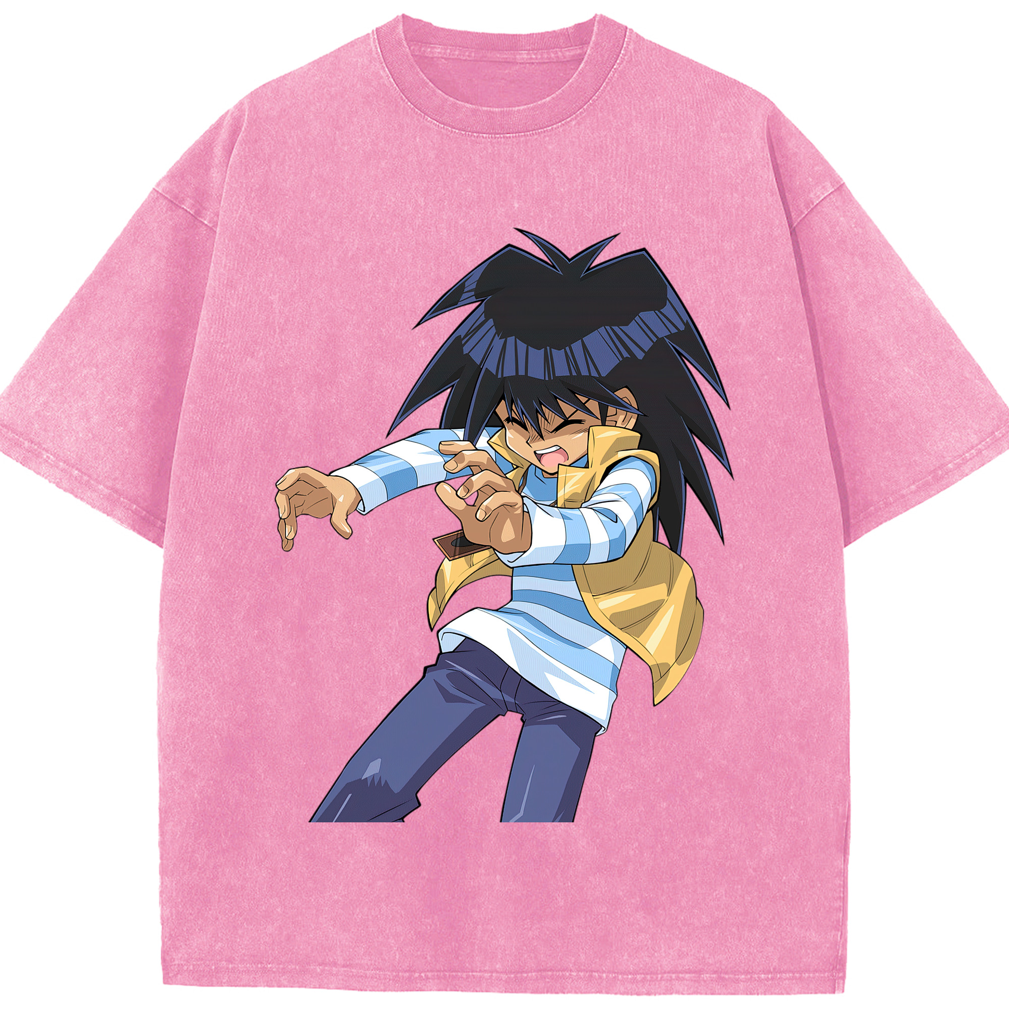 （画像用） 遊☆戯☆王 Yu-Gi-Oh! 綿100% ヴィンテージ風 半袖Tシャツ（フロントプリント）